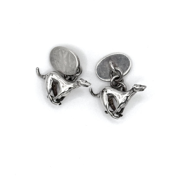 Greyhound - Whippet Sterling Silver Cufflinks