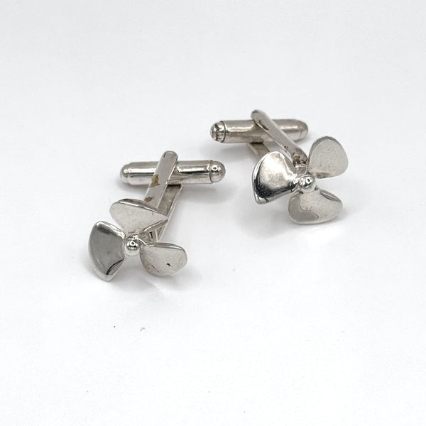 Propellor Sterling Silver Cufflinks