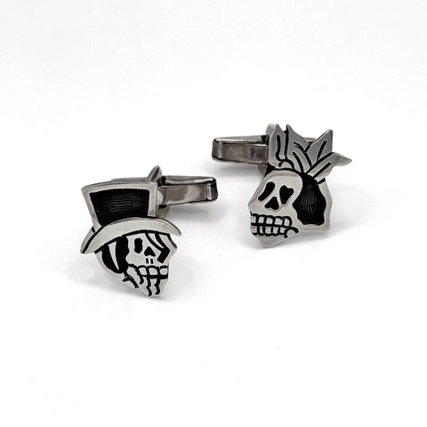 ‘Day of the Dead’ Sterling Silver Cufflinks