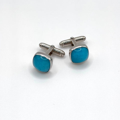 Amazonite Sterling Silver Cufflinks