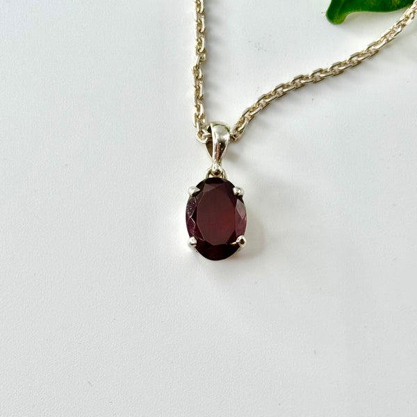 Oval Garnet Pendant