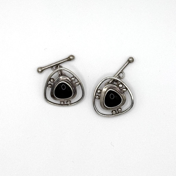 Onyx Mexican Sterling Silver Cufflinks