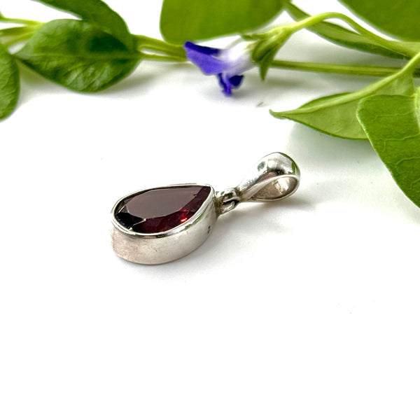 Teardrop Garnet Pendant