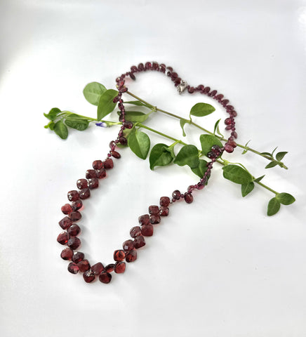 Natural Garnet Briolette Necklace