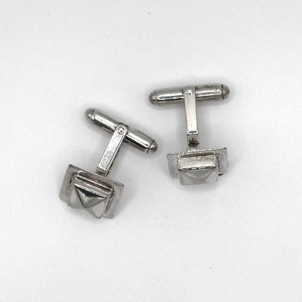 Sterling Silver Peaked Cufflinks