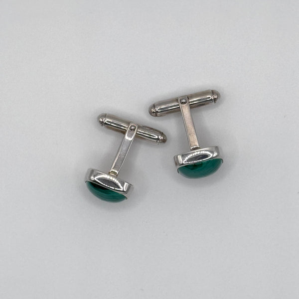 Malachite Sterling Silver Cufflinks