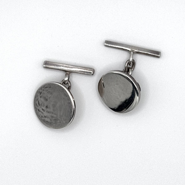 Sterling Silver Round Cufflinks