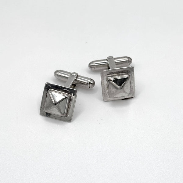 Sterling Silver Peaked Cufflinks