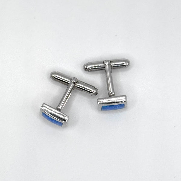 Recon Opal Sterling Silver Cufflinks