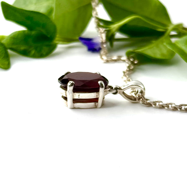 Oval Garnet Pendant