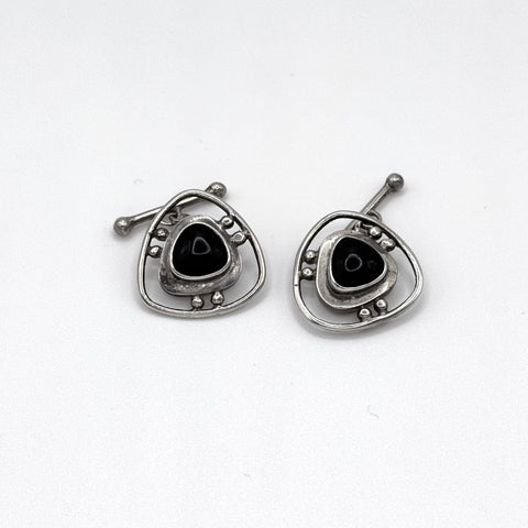 Onyx Mexican Sterling Silver Cufflinks