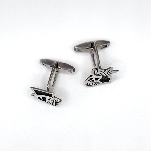 ‘Day of the Dead’ Sterling Silver Cufflinks