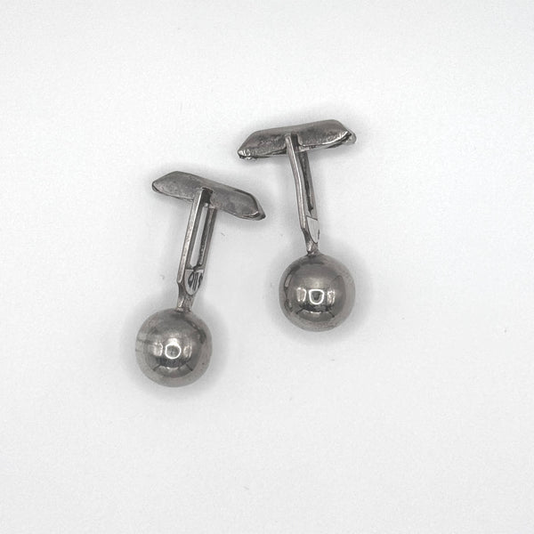 Sterling Silver Ball Cufflinks