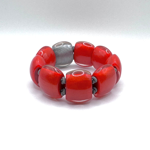 Zsiska Chunky Red Resin Bracelet