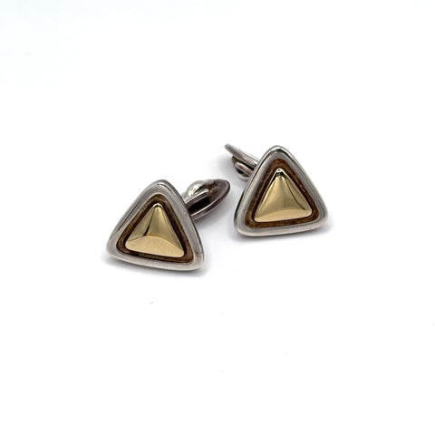 Sterling Silver and 18ct Gold Cufflinks