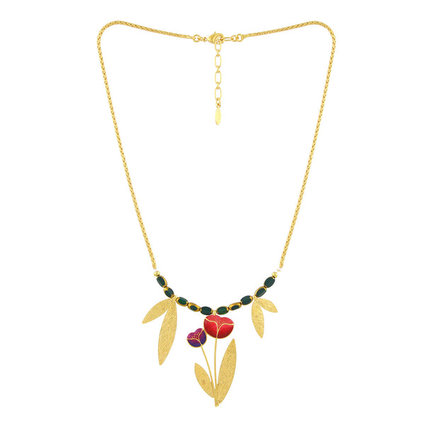 Taratata Gold Flower Necklace - Crocus