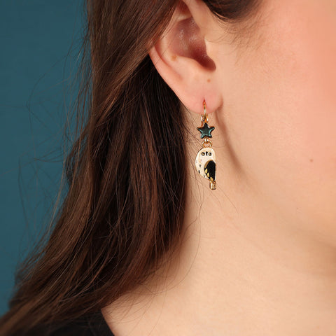 Taratata Owl Earrings - Clair De Lune