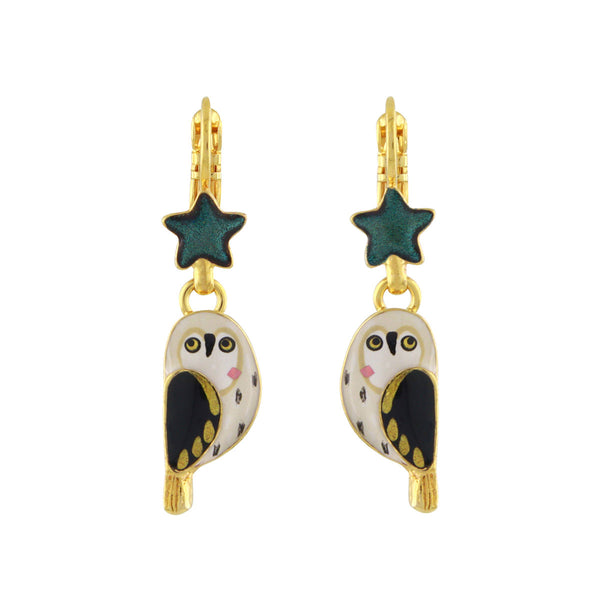 Taratata Owl Earrings - Clair De Lune