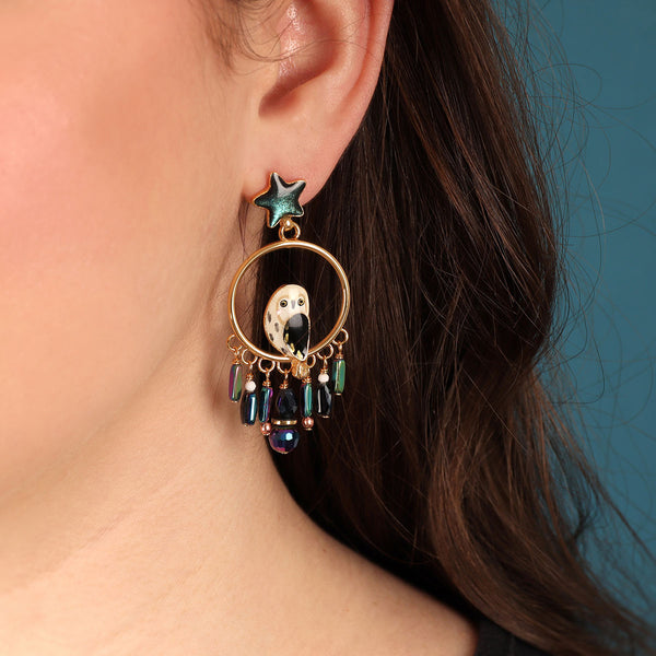 Taratata Owl Earrings - Clair De Lune