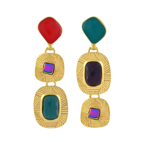 Taratata Gold Finish Earrings - Joyeuse