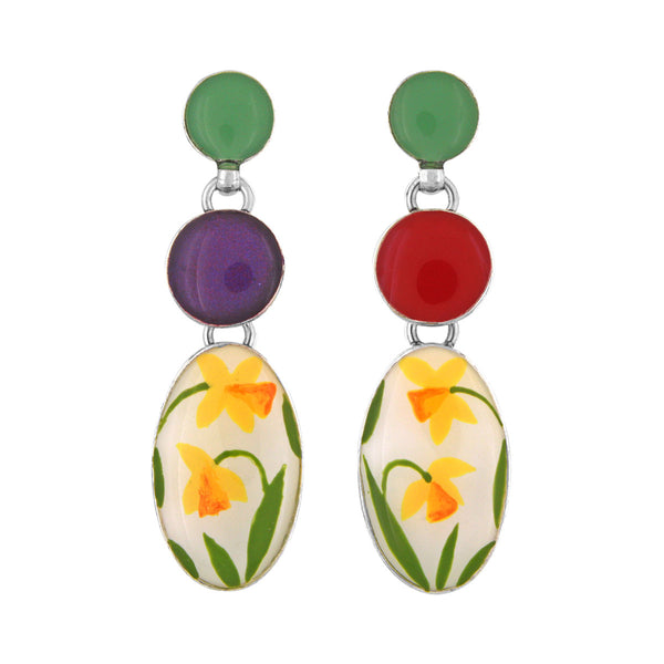 Taratata Flower Earrings - Jonquille