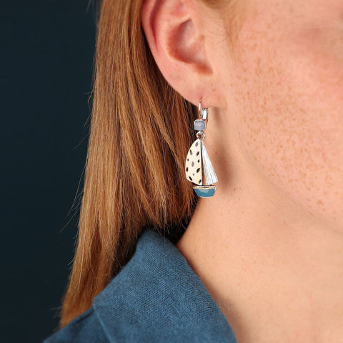 Taratata Sailboat Earrings - Ocean