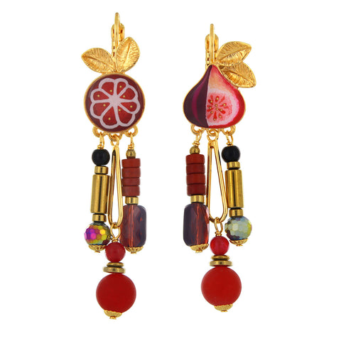 Taratata Pomegranate Earrings - Grenat